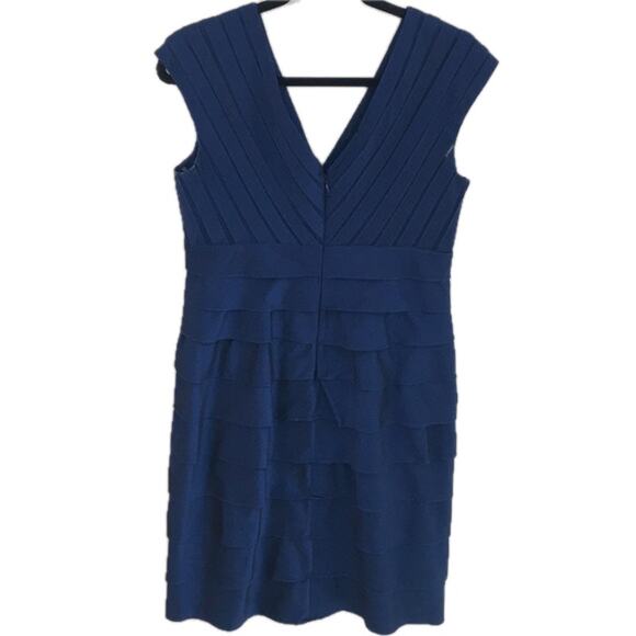 Adrianna Papell Cocktail Bandage Dress Sheath Navy Blue Mother of Bride 18W 2X - Picture 3 of 6